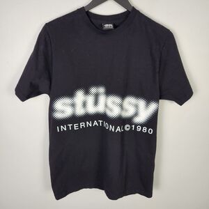 Rare NWOT Stussy International 1980 Blur Tee In Black‎ Streetwear Small #0592
